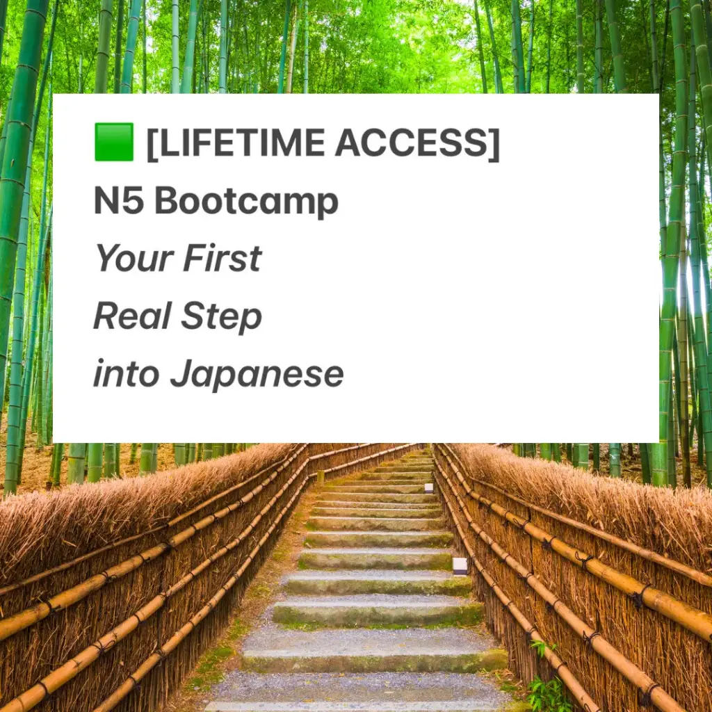 [LIFETIME ACCESS] Your First Real Step into Japanese - N5 Bootcamp